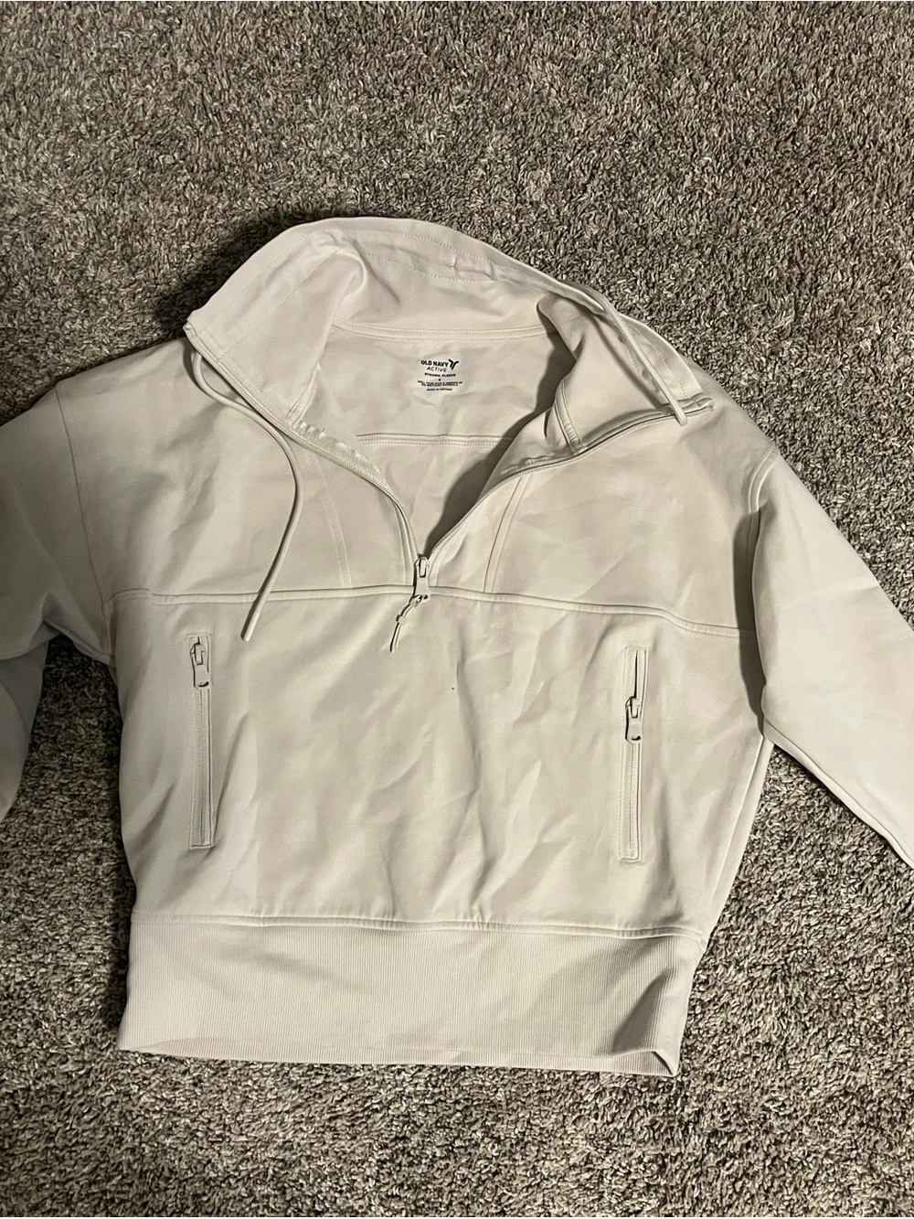 Quarter-Zip Pullover Sweater - Cream